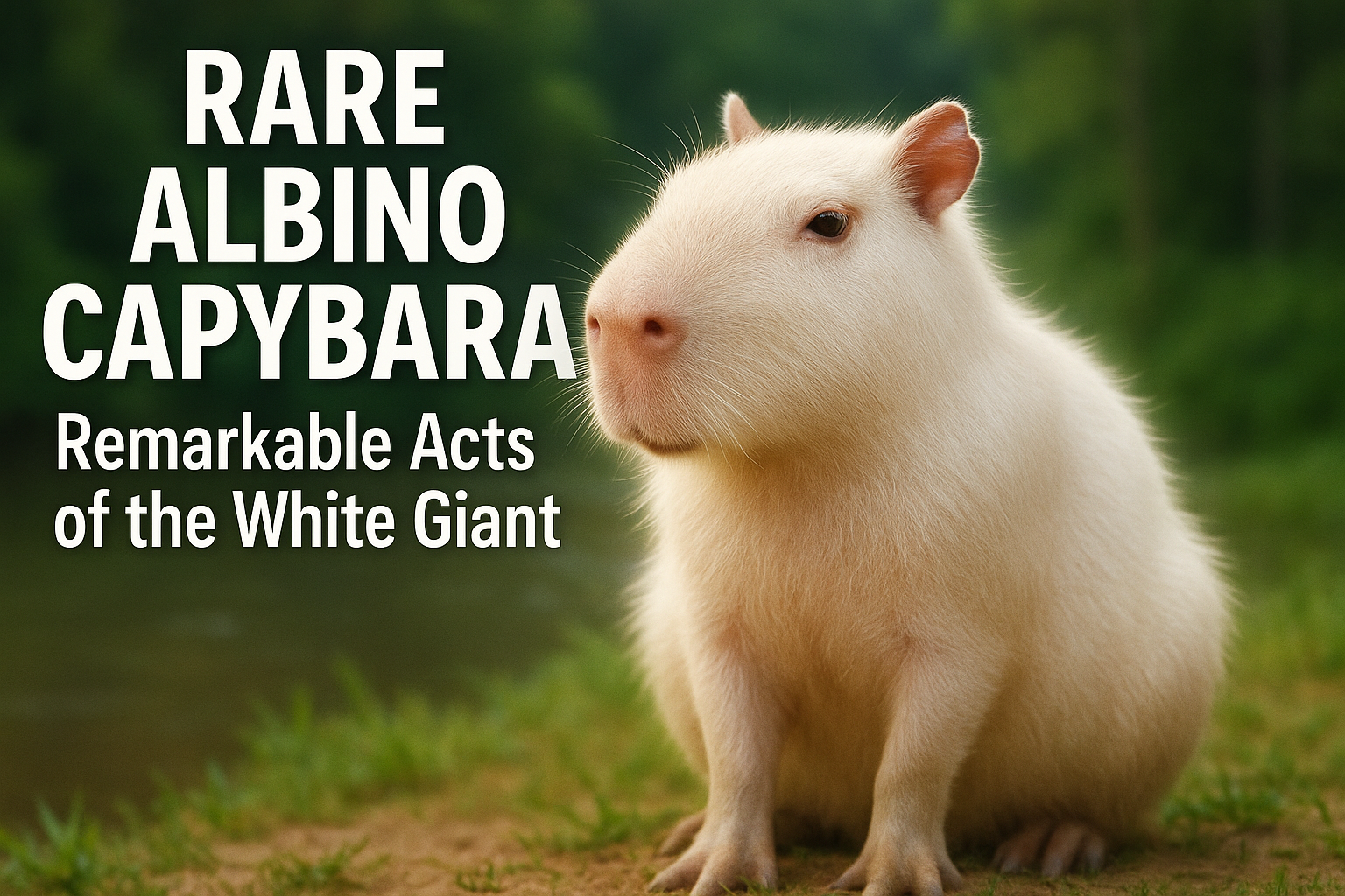 Rare Albino Capybaras (Remarkable acts you should know about the white giant)