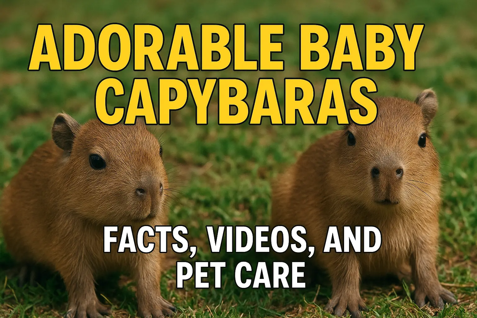 Adorable Baby Capybaras: Facts, Videos, and Pet Care